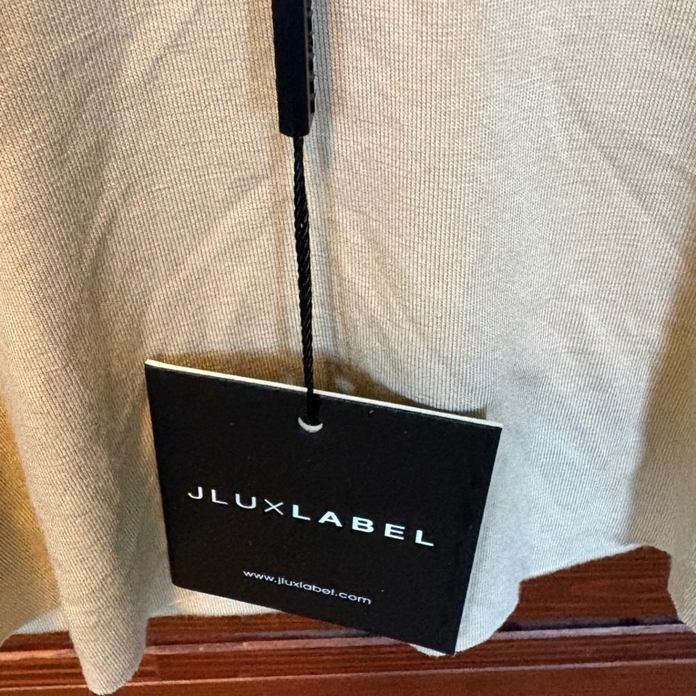 NWT JLUXLABEL Tan Rufflle Crop Top Women's Size XL Beach Festival Vacation - Picture 4 of 8
